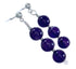 Sterling Silver Amethyst Bead Post Dangle Earrings BX120567
